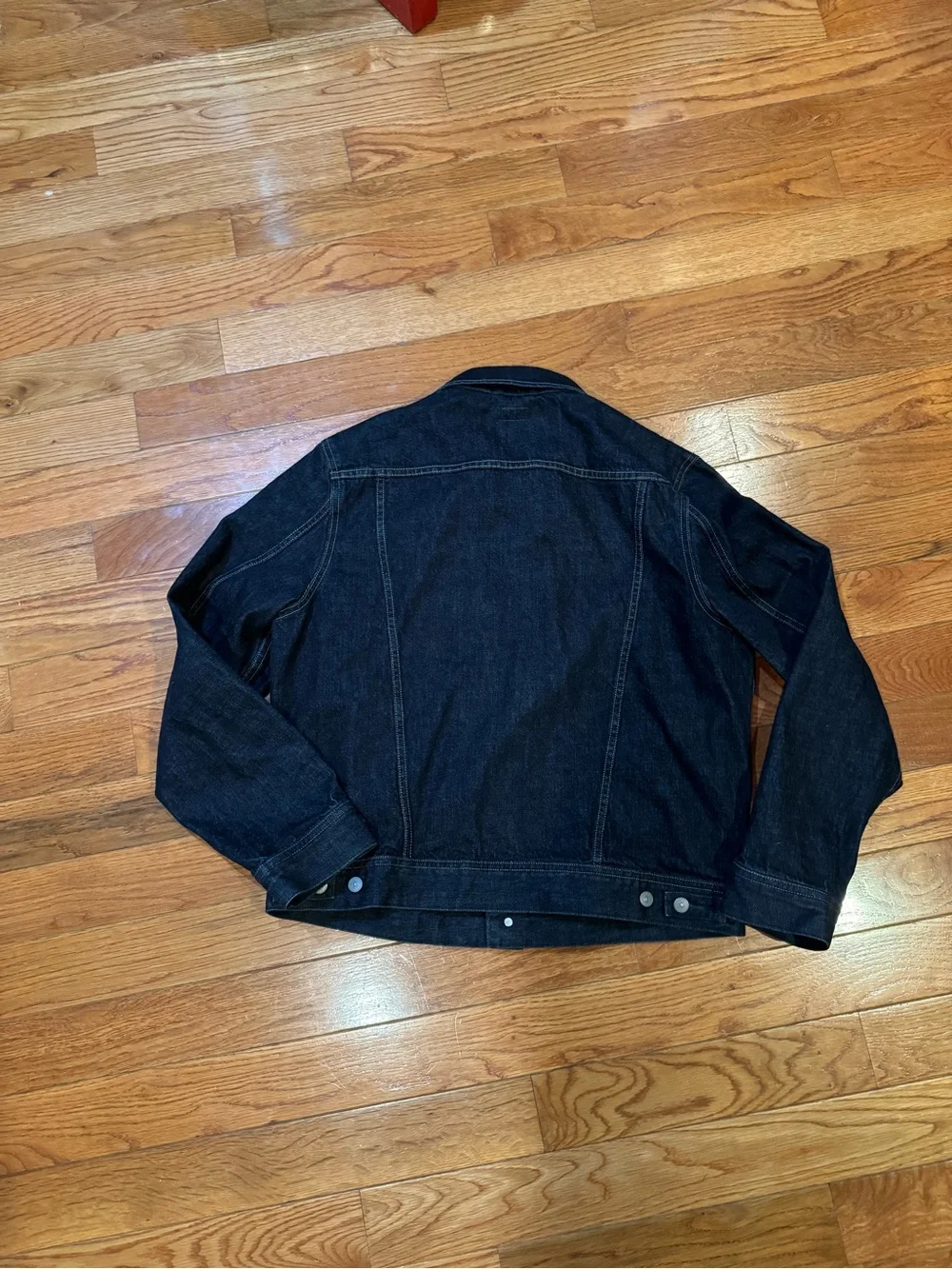 J.Crew Raw Denim Trucker Jacket XL Dark Indigo Workwear Heritage Americana Men’s